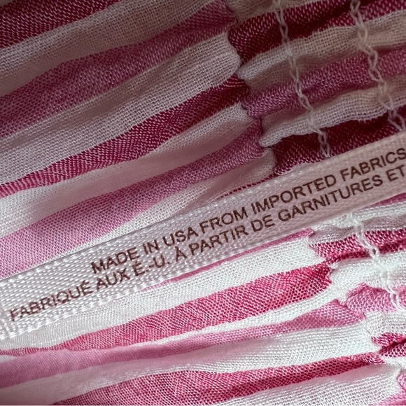 Free People Pink Stripe Tiered Short Sleeve Maxi Dress Size XS - Picture 13 of 15